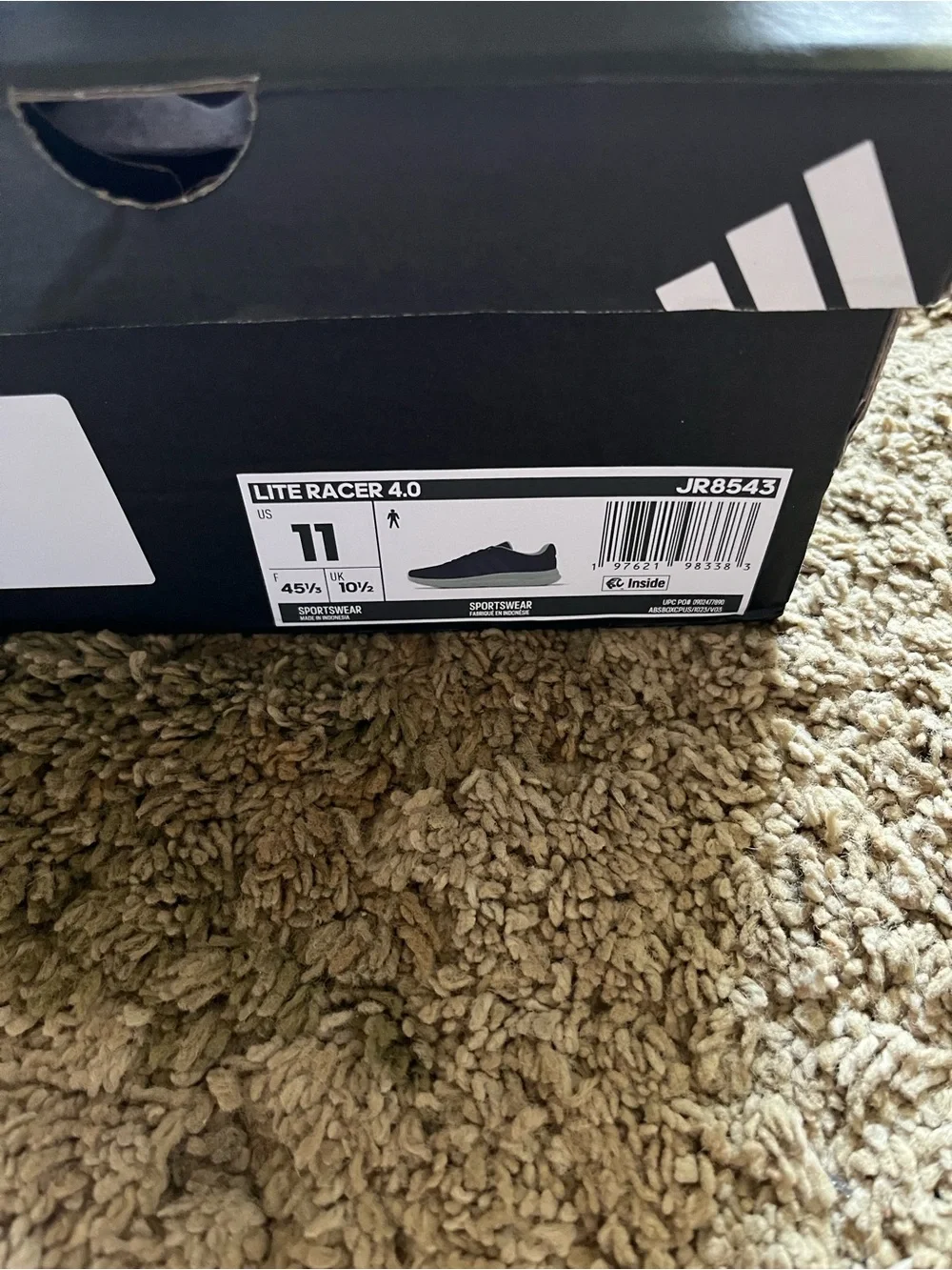 adidas Black Sneakers with Purple Three-Stripes